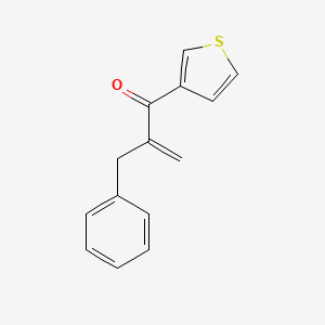 molecular formula C14H12OS B12655399 2-Propen-1-one, 2-(phenylmethyl)-1-(3-thienyl)- CAS No. 108664-49-9