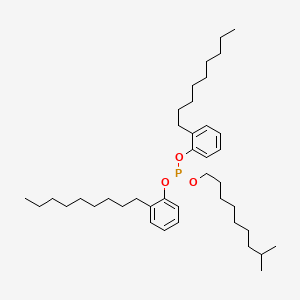 molecular formula C40H67O3P B12655412 Isodecyl bis(nonylphenyl) phosphite CAS No. 93843-06-2
