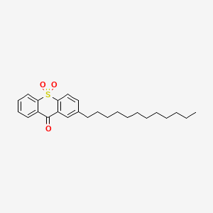 molecular formula C25H32O3S B12655427 2-Dodecyl-9H-thioxanthen-9-one 10,10-dioxide CAS No. 82799-47-1
