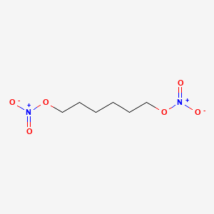 molecular formula C6H12N2O6 B12655428 1,6-Hexanediol dinitrate CAS No. 3457-93-0