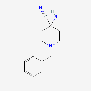 molecular formula C14H19N3 B1265545 1-Benzyl-4-(methylamino)piperidine-4-carbonitrile CAS No. 953-79-7