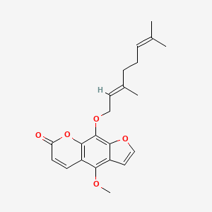 molecular formula C22H24O5 B12655478 Psoralen, 8-geranyl-5-methoxy- CAS No. 17182-52-4
