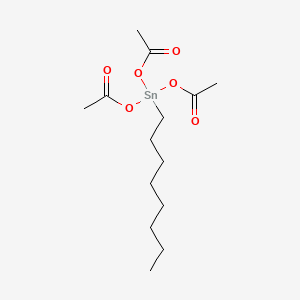 molecular formula C14H26O6Sn B12655500 Triacetoxyoctylstannane CAS No. 77928-59-7