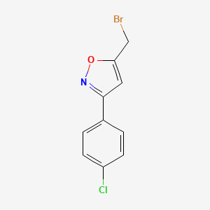 molecular formula C10H7BrClNO B1265561 5-(Bromomethyl)-3-(4-chlorophenyl)isoxazole CAS No. 5300-92-5