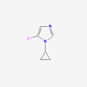 molecular formula C6H7IN2 B12655635 1-Cyclopropyl-5-iodo-1H-imidazole 