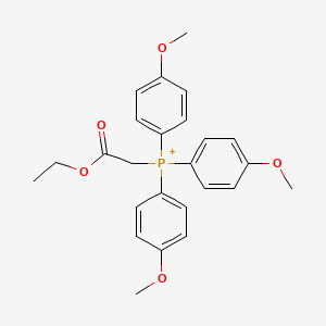 molecular formula C25H28O5P+ B12655640 Ethyl (tris(4-methoxyphenyl)phosphoranyl)acetate CAS No. 15676-95-6