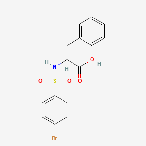 B1265570 2-{[(4-Bromophenyl)sulfonyl]amino}-3-phenylpropanoic acid CAS No. 37642-61-8