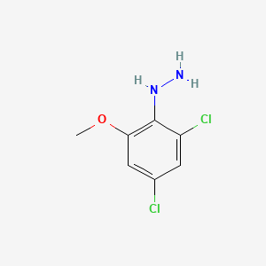 molecular formula C7H8Cl2N2O B12655724 (2,4-Dichloro-6-methoxyphenyl)hydrazine CAS No. 89792-76-7