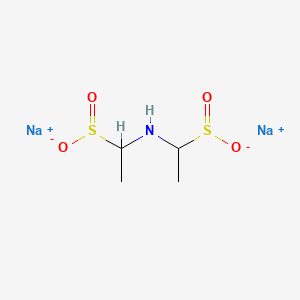 molecular formula C4H9NNa2O4S2 B12655730 Disodium 1,1'-iminobis(ethanesulphinate) CAS No. 84195-71-1