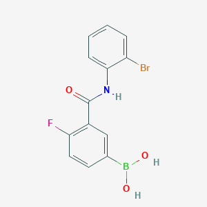 molecular formula C13H10BBrFNO3 B12655738 3-(2-Bromophenylcarbamoyl)-4-fluorobenzeneboronic acid 