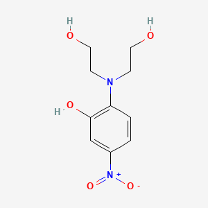 molecular formula C10H14N2O5 B1265575 2-[Bis(2-hydroxyethyl)amino]-5-nitrophenol CAS No. 52551-67-4