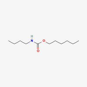 molecular formula C11H23NO2 B12655837 Carbamic acid, butyl-, hexyl ester CAS No. 1070-59-3