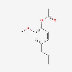 molecular formula C12H16O3 B12655844 Phenol, 2-methoxy-4-propyl-, acetate CAS No. 33943-26-9