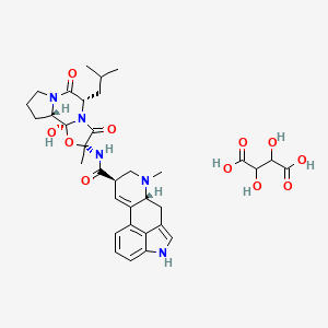 molecular formula C34H43N5O11 B12655936 Ergosine, tartrate CAS No. 102489-76-9