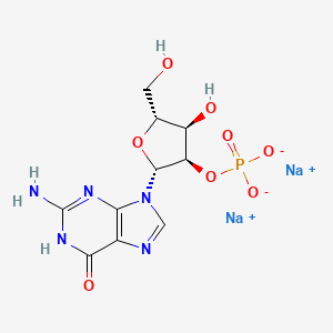 molecular formula C10H12N5Na2O8P B12655983 Guanosine-2'(&3')-monophosphate disodium (mixed isomers) CAS No. 70347-42-1