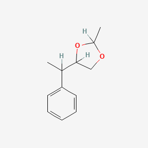 molecular formula C12H16O2 B12655987 2-Methyl-4-(1-phenylethyl)-1,3-dioxolane CAS No. 84642-59-1