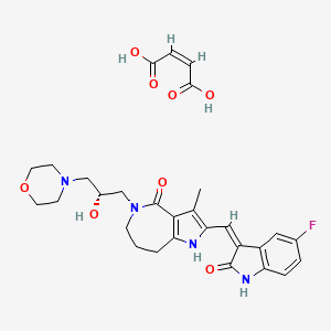 molecular formula C29H33FN4O8 B12655995 Henatinib maleate CAS No. 1239269-52-3