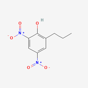 molecular formula C9H10N2O5 B12656009 2,4-Dinitro-6-propylphenol CAS No. 4099-72-3