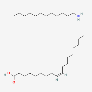 molecular formula C18H34O2.C12H27N<br>C30H61NO2 B12656026 Einecs 241-456-2 CAS No. 17430-82-9