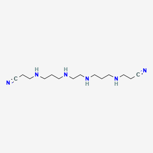 molecular formula C14H28N6 B12656043 4,8,11,15-Tetraazaoctadecanedinitrile CAS No. 65229-10-9