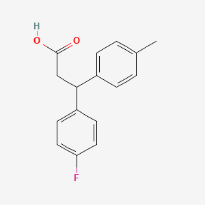 molecular formula C16H15FO2 B12656055 3-(p-Fluorophenyl)-3-(p-tolyl)propionic acid CAS No. 390-43-2
