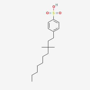 molecular formula C18H30O3S B12656056 p-(3,3-Dimethyldecyl)benzenesulfonic acid CAS No. 24271-18-9