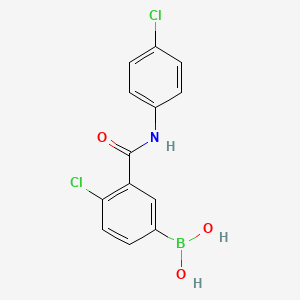 molecular formula C13H10BCl2NO3 B12656077 4-Chloro-3-(4-chlorophenylcarbamoyl)phenylboronic acid 