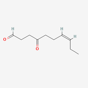 molecular formula C10H16O2 B12656088 (Z)-4-Oxo-7-decenal CAS No. 41031-87-2