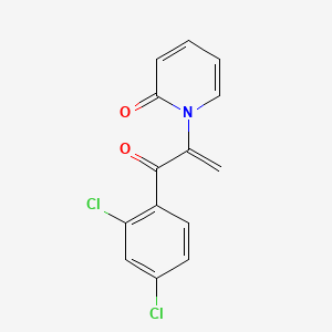 molecular formula C14H9Cl2NO2 B12656095 2(1H)-Pyridinone, 1-(1-(2,4-dichlorobenzoyl)ethenyl)- CAS No. 104940-99-0