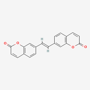 molecular formula C20H12O4 B12656106 7,7'-Vinylenebis-2-benzopyrone CAS No. 79135-88-9