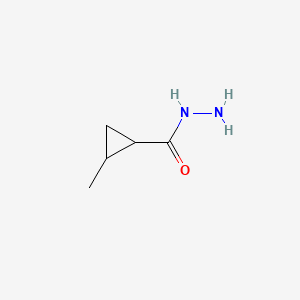 molecular formula C5H10N2O B1265611 2-Methylcyclopropane-1-carbohydrazide CAS No. 63884-38-8