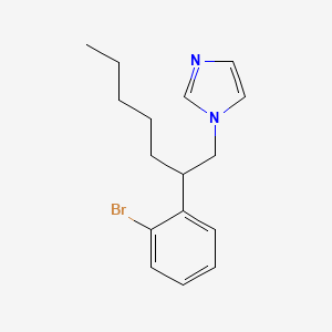 molecular formula C16H21BrN2 B12656111 1H-Imidazole, 1-(2-(2-bromophenyl)heptyl)- CAS No. 58830-87-8