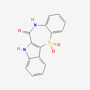 molecular formula C15H10N2O3S B12656118 5H-Indolo(3,2-b)(1,5)benzothiazepin-6(7H)-one, 12,12-dioxide CAS No. 206256-13-5