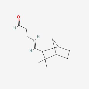 molecular formula C14H22O B12656128 5-(3,3-Dimethyl-2-norbornyl)pent-4-en-1-al CAS No. 94201-38-4