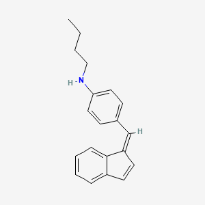 molecular formula C20H21N B12656189 N-Butyl-4-(1H-inden-1-ylidenemethyl)aniline CAS No. 2428-36-6