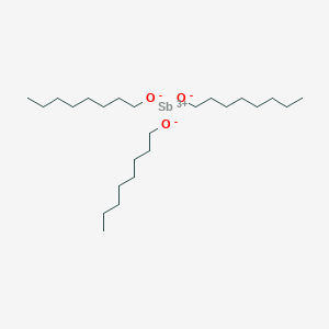 molecular formula C24H51O3Sb B12656191 Antimony tri(octanolate) CAS No. 7578-07-6