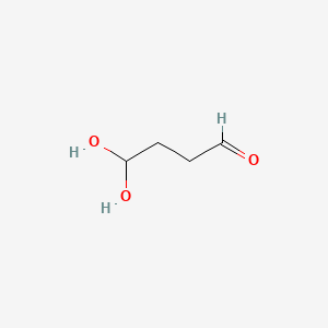 molecular formula C4H8O3 B12656205 4,4-Dihydroxybutyraldehyde CAS No. 84000-90-8