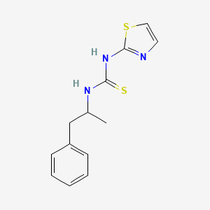 molecular formula C13H15N3S2 B12656243 Thiourea, N-(1-methyl-2-phenylethyl)-N'-2-thiazolyl- CAS No. 172505-86-1