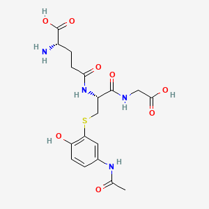 molecular formula C18H24N4O8S B1265626 3-(Glutathion-S-yl)acetaminophen CAS No. 64889-81-2