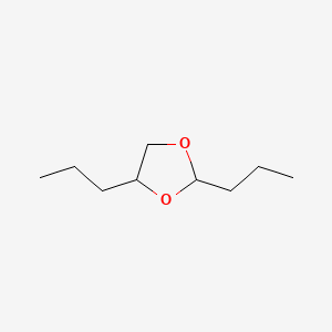 molecular formula C9H18O2 B12656271 2,4-Dipropyl-1,3-dioxolane CAS No. 85665-58-3