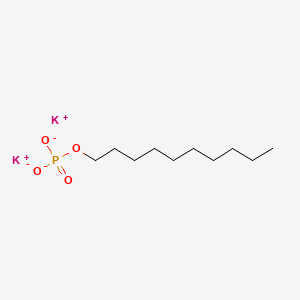 molecular formula C10H21K2O4P B12656279 Phosphoric acid, decyl ester, potassium salt CAS No. 84070-00-8