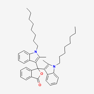 B1265629 1(3H)-Isobenzofuranone, 3,3-bis(2-methyl-1-octyl-1H-indol-3-yl)- CAS No. 50292-95-0