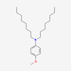 molecular formula C23H41NO B12656294 N,N-Dioctyl-p-anisidine CAS No. 54574-23-1