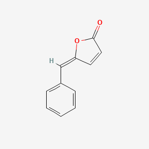 molecular formula C11H8O2 B12656295 (E)-5-(Phenylmethylene)furan-2(5H)-one CAS No. 35304-87-1