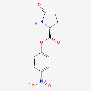 molecular formula C11H10N2O5 B12656296 p-Nitrophenyl 5-oxo-L-prolinate CAS No. 51031-70-0
