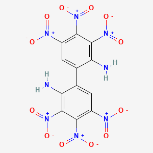 molecular formula C12H6N8O12 B12656301 Hexanitrobiphenyldiamine CAS No. 28088-73-5