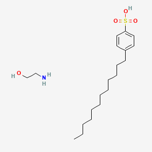 molecular formula C20H37NO4S B1265631 Benzenesulfonic acid, 4-dodecyl-, compd. with 2-aminoethanol (1:1) CAS No. 58089-99-9