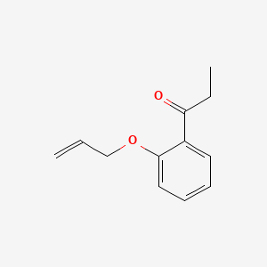 molecular formula C12H14O2 B12656318 1-Propanone, 1-(2-(2-propen-1-yloxy)phenyl)- CAS No. 142819-94-1