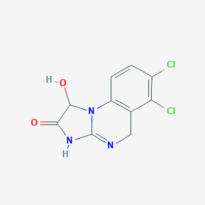 molecular formula C10H7Cl2N3O2 B126564 6,7-dichloro-1-hydroxy-3,5-dihydro-1H-imidazo[1,2-a]quinazolin-2-one CAS No. 875467-41-7