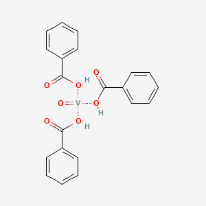 molecular formula C21H18O7V B12656418 Tris(benzoato-O)oxovanadium CAS No. 25578-30-7
